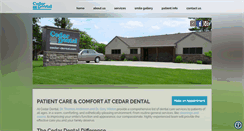 Desktop Screenshot of cedar-dental.com