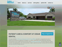 Tablet Screenshot of cedar-dental.com